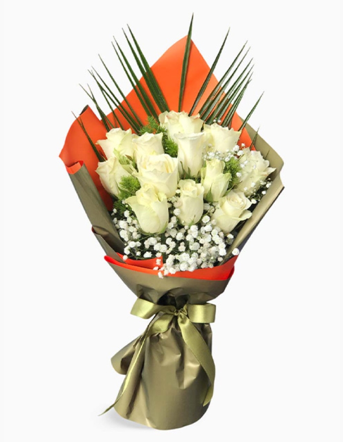 11 Beyaz Gül Buketi